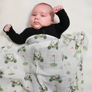 Lollybanks Floral Swaddle Blanket Golf